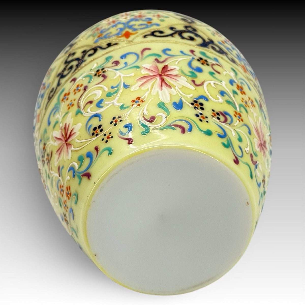 Harrach Islamic Revival Moroccan Enameled Glass Vase Bohemian Circa 1880 Rare