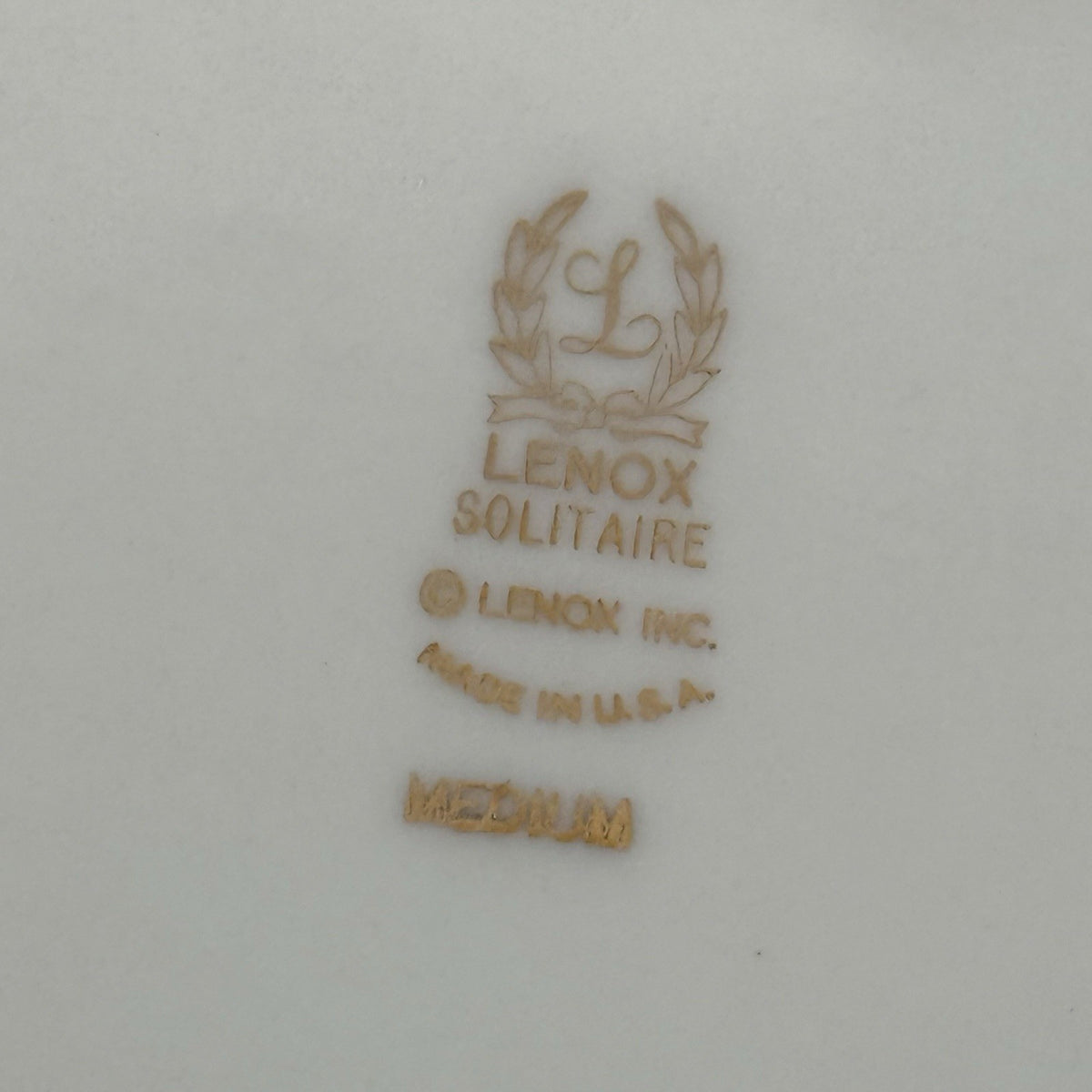 Lenox Solitaire Ivory Platinum Oval Serving Platter 16 3/8" USA Bone China EUC