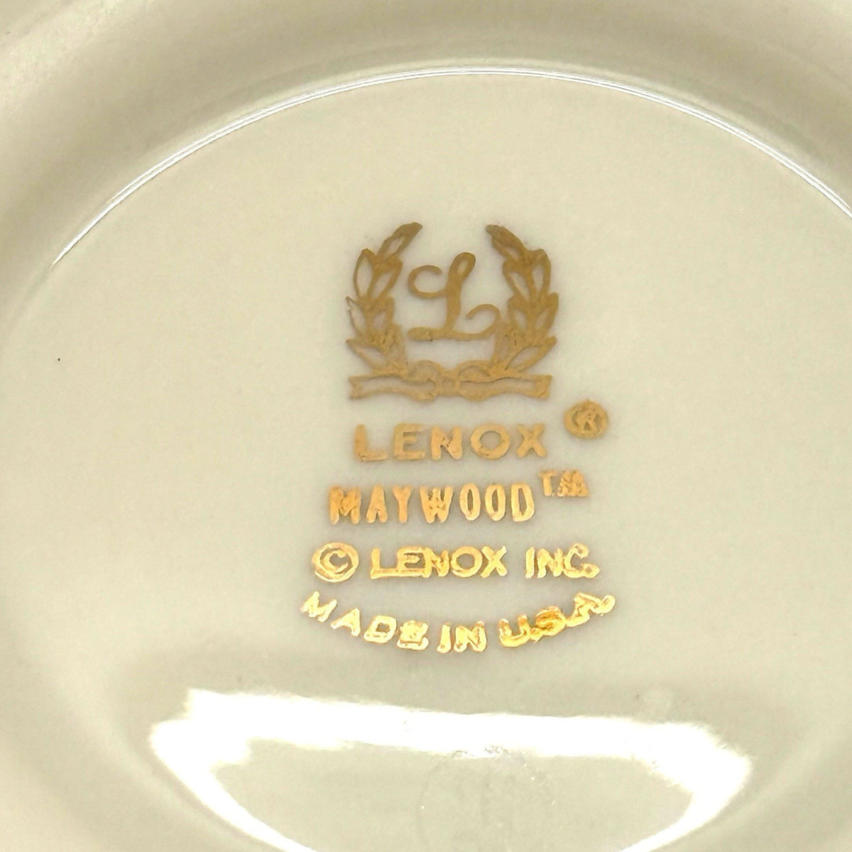 Rare Group of 4 Lenox Maywood Footed Double Handle Cream Soup Bowls Platinum