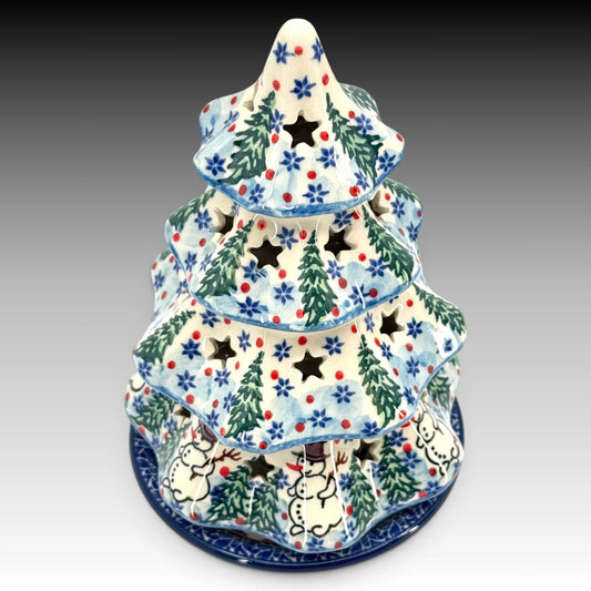 Dancing Snowman Christmas tree luminary view 2