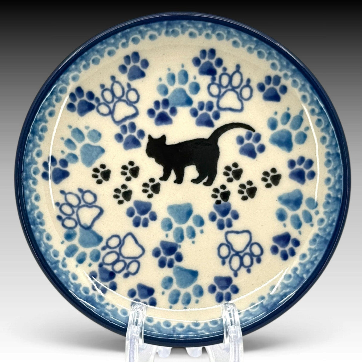 Ceramika Artystyczna Polish Pottery 4" Mini Plate Boo Boo Kitty view 1