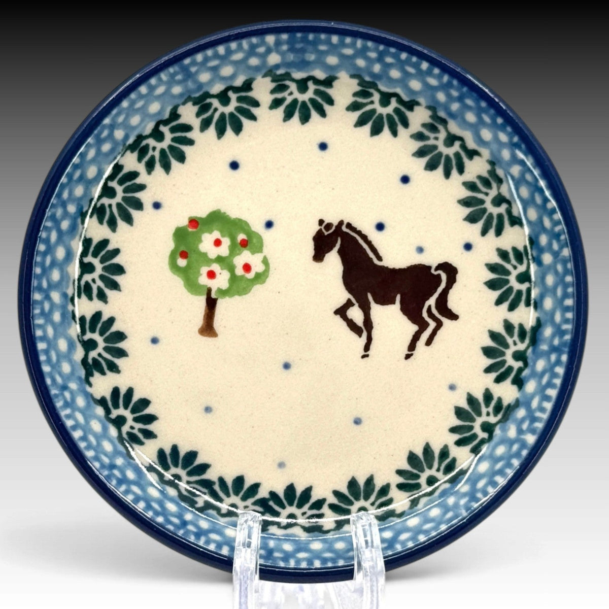 Ceramika Artystyczna Polish Pottery 4" Mini Plate Mackintosh view 1