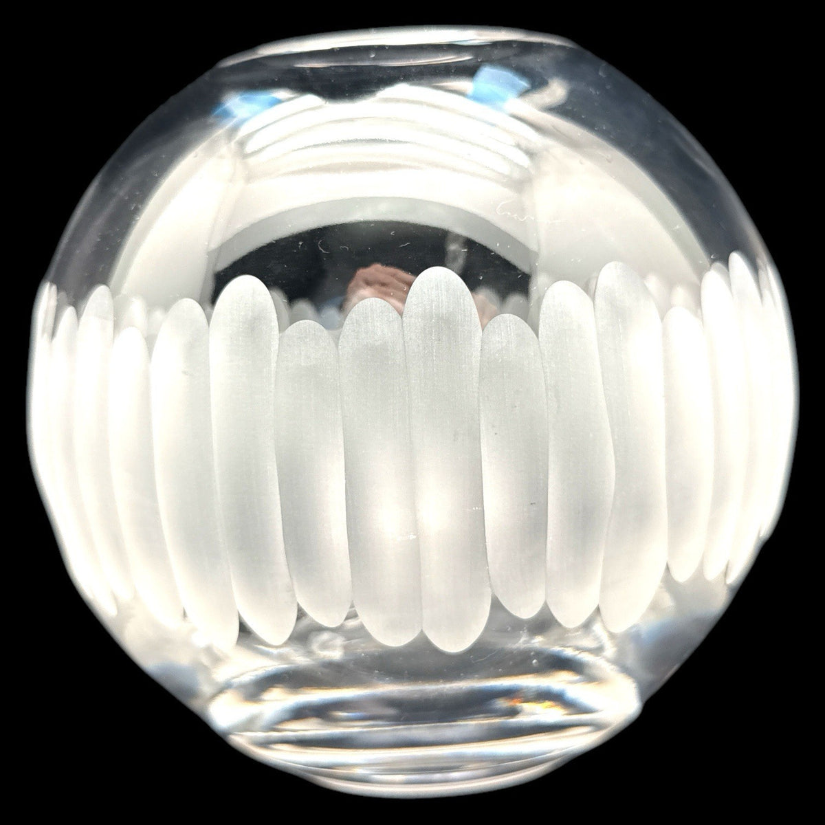 Marquis by Waterford 8” Round Etched Crystal Vase Poland Heavy 7 lbs