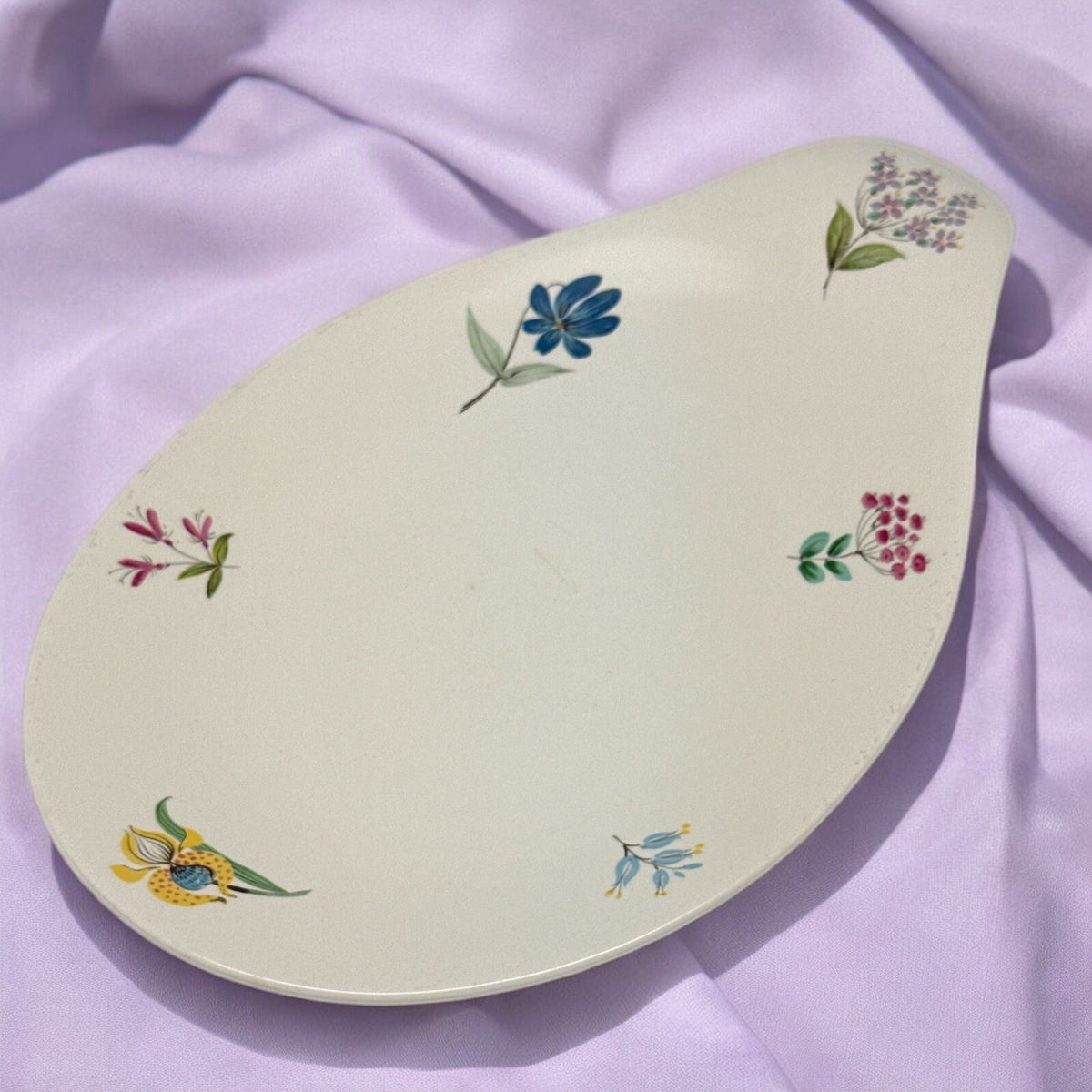 HALL Eva Zeisel HALLCRAFT HALL BOUQUET Lugged SERVING PLATTER  (1952-1957)