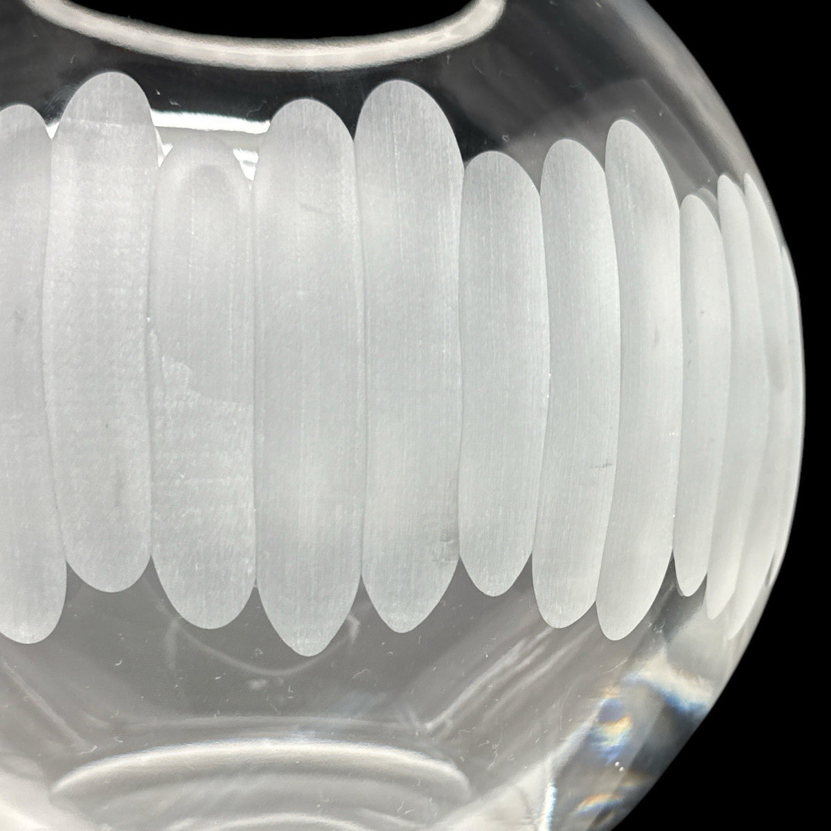 Marquis by Waterford 8” Round Etched Crystal Vase Poland Heavy 7 lbs
