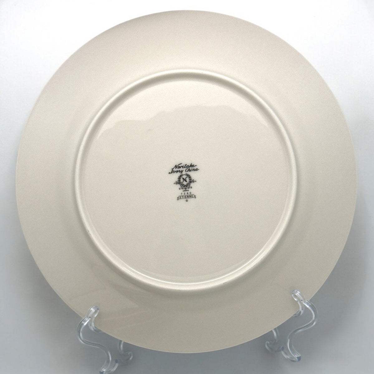 Set of 4 Noritake Ivory China ETIENNE 10.5” DINNER PLATES #7260 Japan