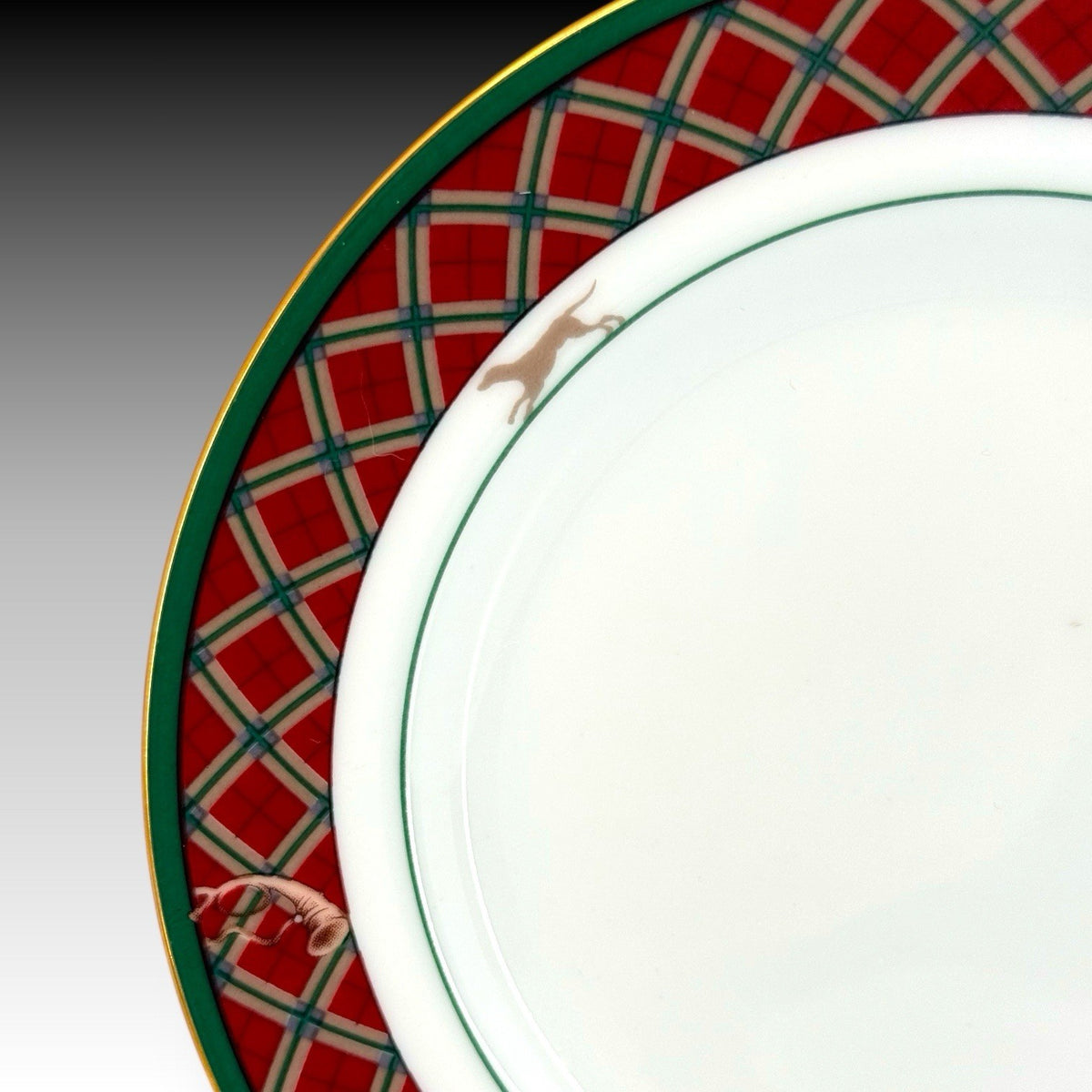 Noritake Royal Hunt 3930 Bread Plates Set of 4 Rabbit Pheasant Gold Trim