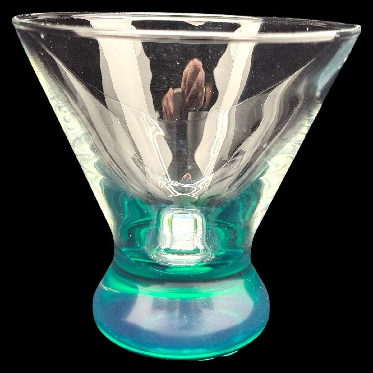 LIBBEY Green Hots Martini Glasses Set of 4 GREEN Base Holiday Cocktail Barware