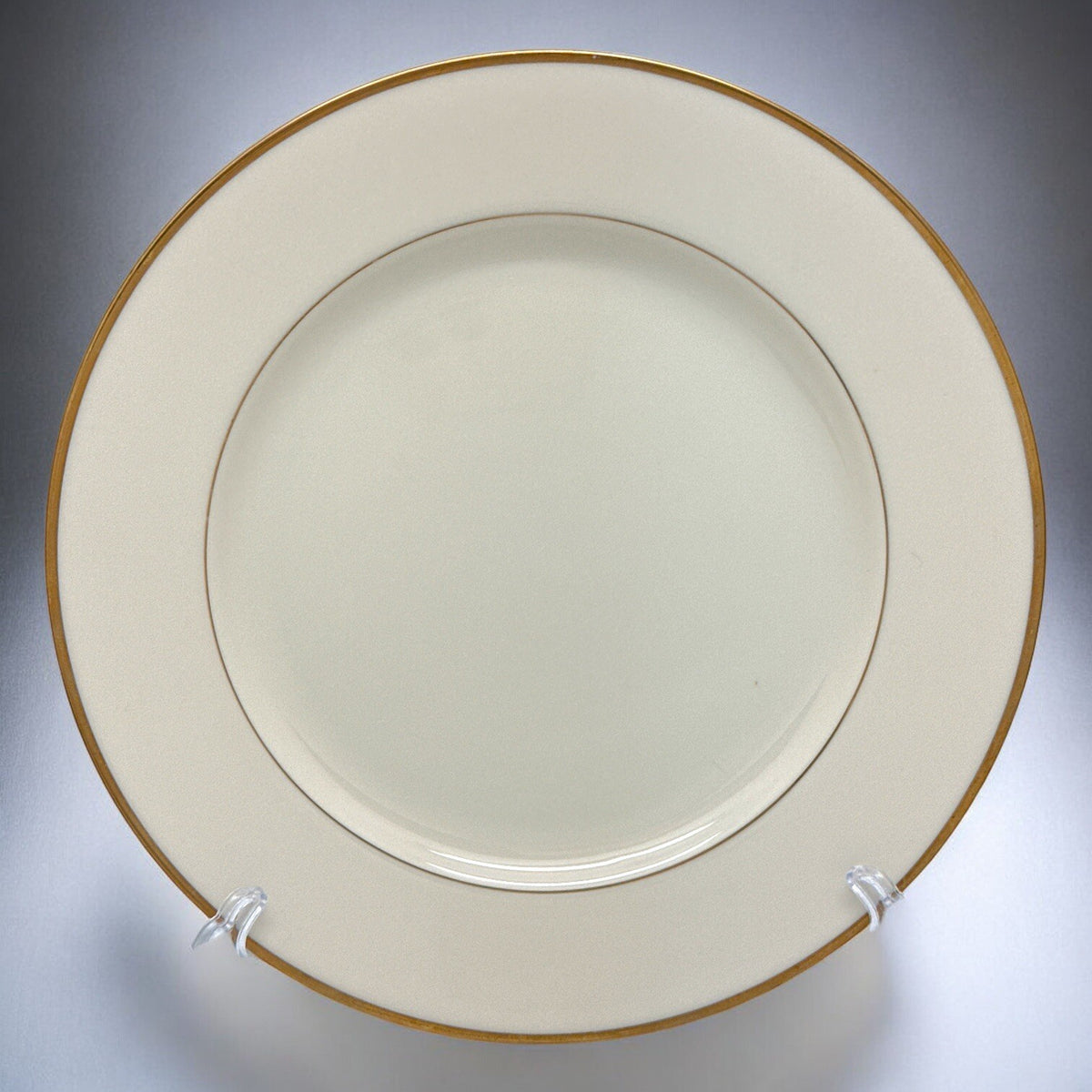 Set of 5 RANMARU Ivory Elegance DYNASTY 7.75" SALAD PLATES Ivory Gold Trim Japan