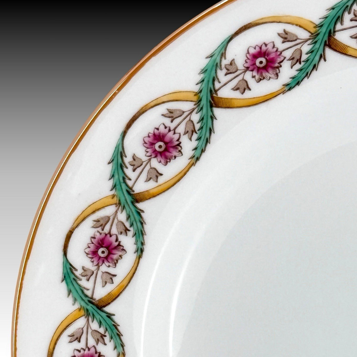 Spode Copelands China England Swirl Floral Dinner Plates Bone China 9 Inches Set