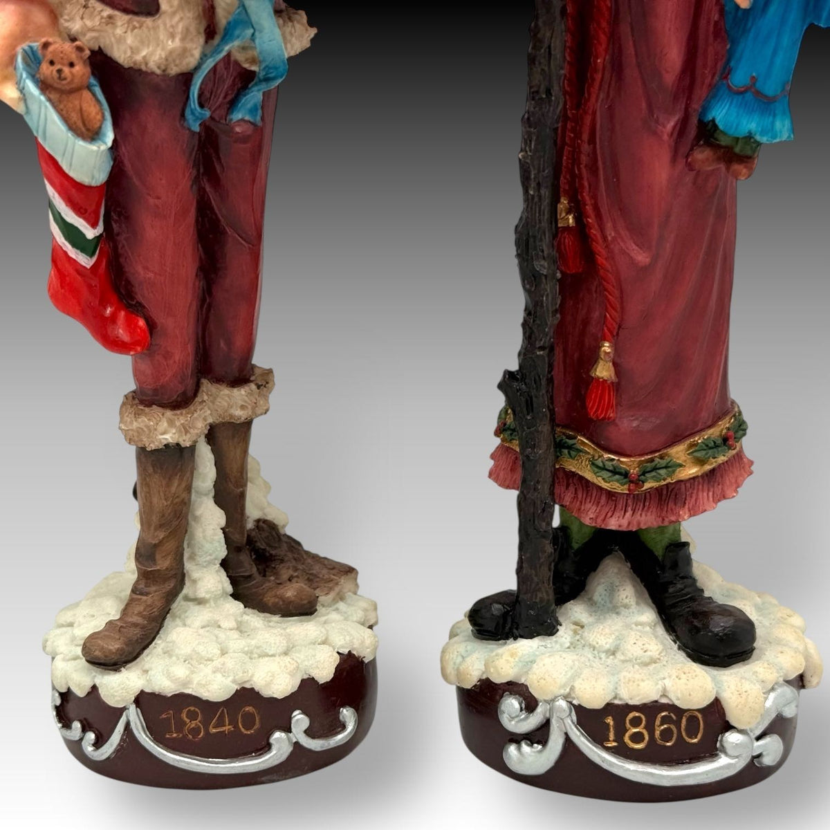 Pair of Galleria Lucchese CHRISTMAS PENCIL SANTAS 1840 & 1860 from Roman Boxed