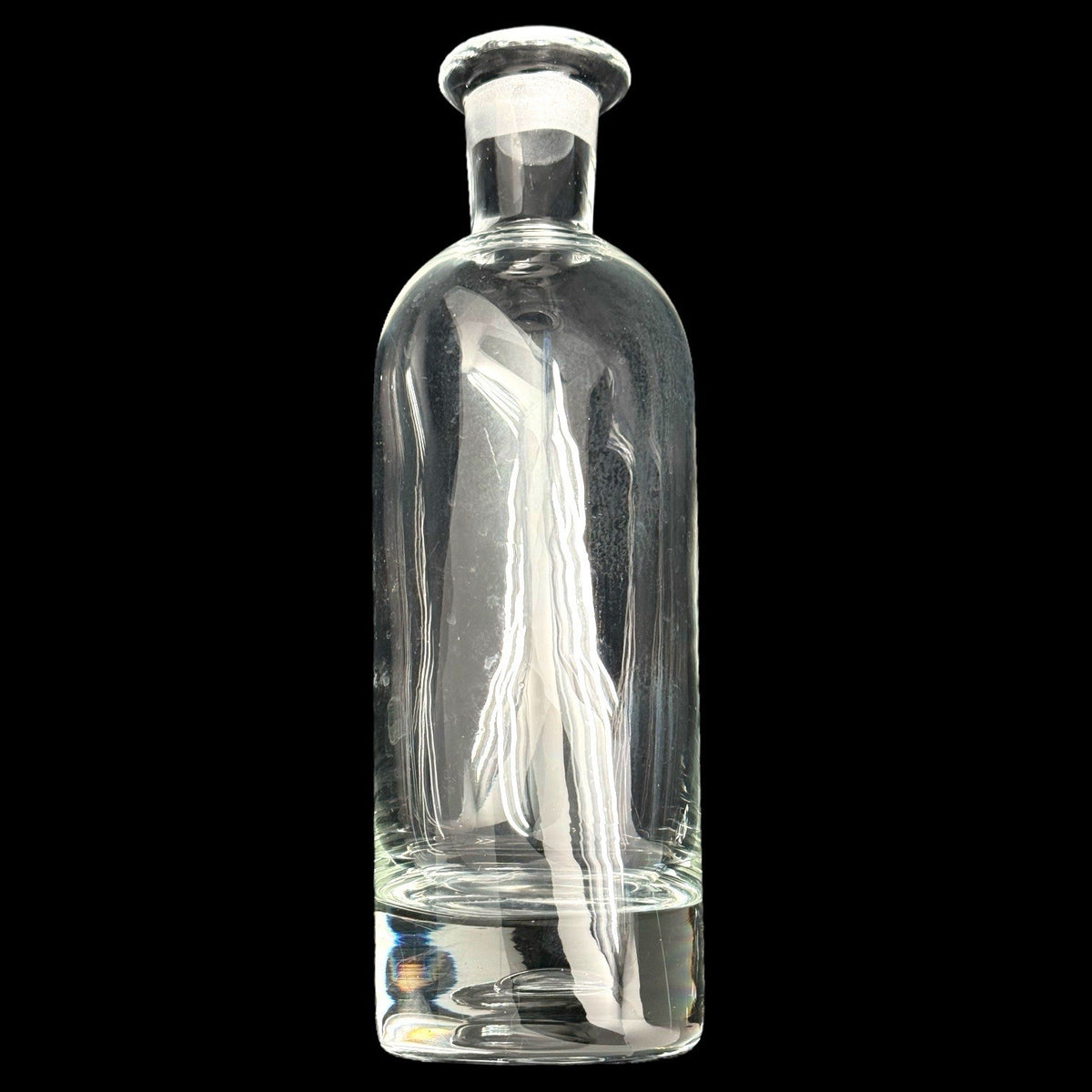 Vintage AMERICAN BRILLIANT Glass Wine Decanter with Stopper MCM 11.5" Tall