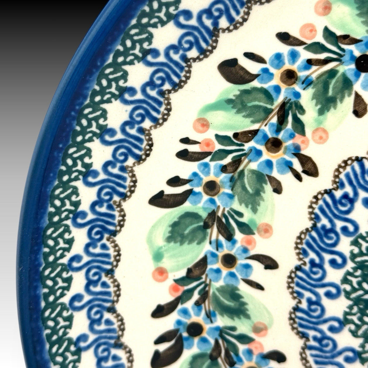 Ceramika Artystyczna UNIKAT Polish Pottery 10.5" Plate Krystyna Deptuła 1318