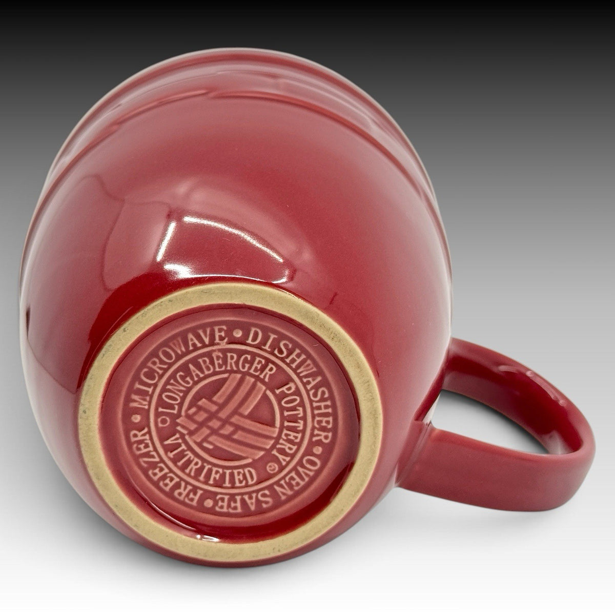 Longaberger Woven Traditions Paprika Jumbo 20 Oz Mug Pottery Coffee Cup USA
