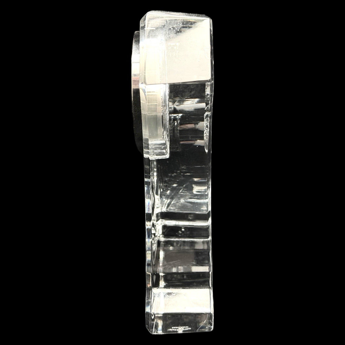 WATERFORD Lismore Lead Crystal Mantle Desk Clock Irish Cut 6.75” HEAVY XL Works