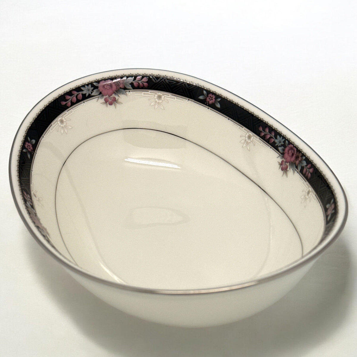 Vintage Noritake Ivory China ETIENNE 7260 9.75” Long OVAL VEGETABLE BOWL