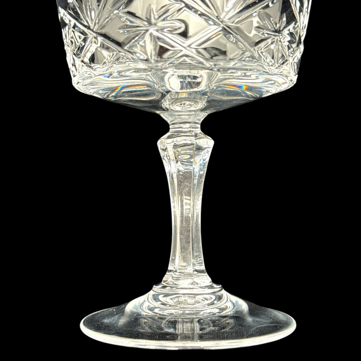 Set of 6 D'Arques Durand Chantilly Crystal SHERBET GLASSES France 5" 7 oz EUC