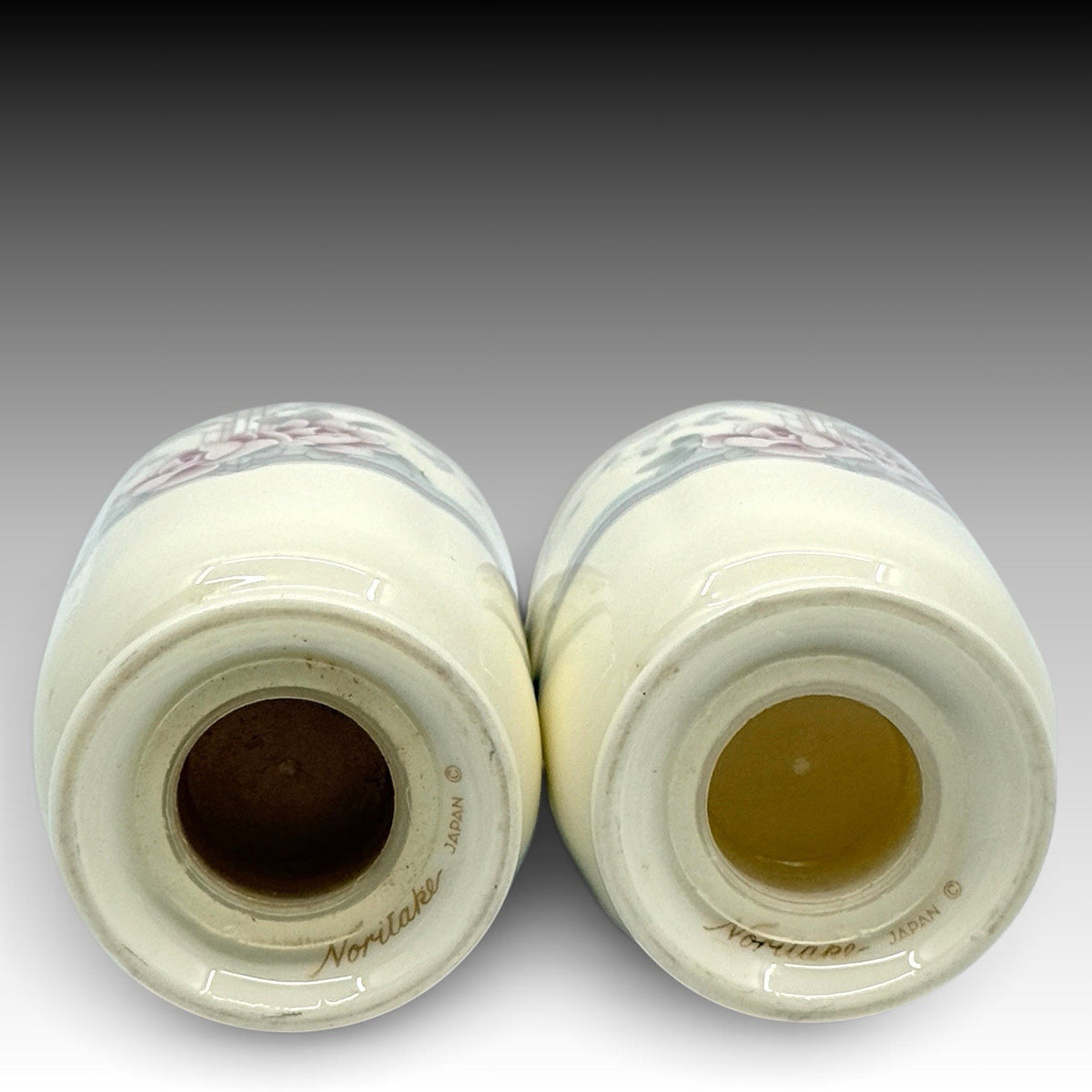 Vintage Noritake Magnificence 9736 Bone China Salt & Pepper Shakers Japan Set