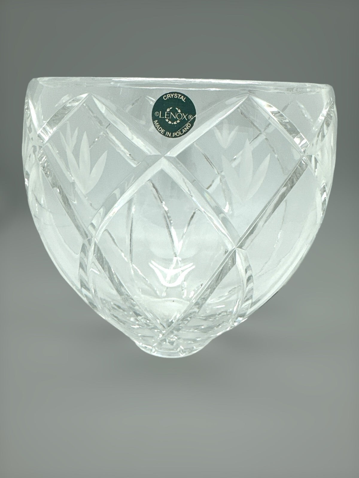Vintage LENOX Crystal Console BOWL in SAVANNAH Pattern 7 x 7.5 EUC
