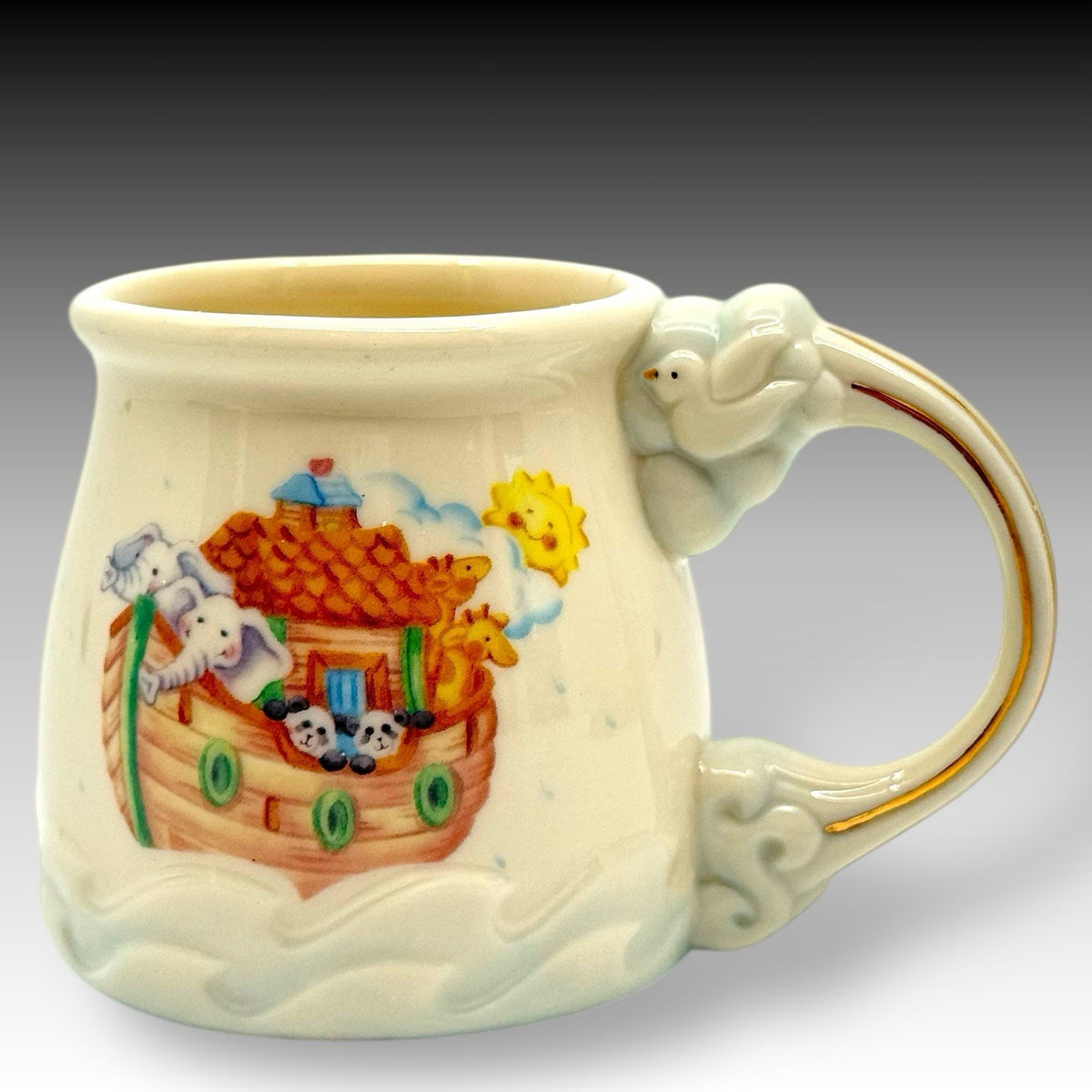 Lenox Noah's Ark Childrens Cup and Bowl Set Porcelain Animals SS Noah Gift