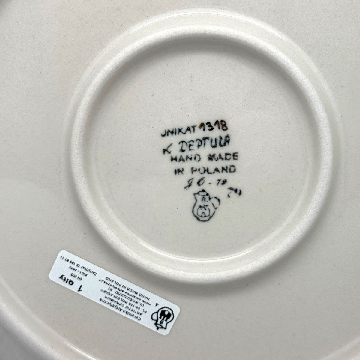 Ceramika Artystyczna UNIKAT Polish Pottery 10.5" Plate Krystyna Deptuła 1318