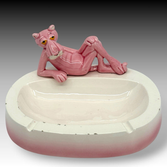 Pink Panther Royal Orleans UAC Geoffrey Ceramic Ashtray Soap Dish Vintage Japan