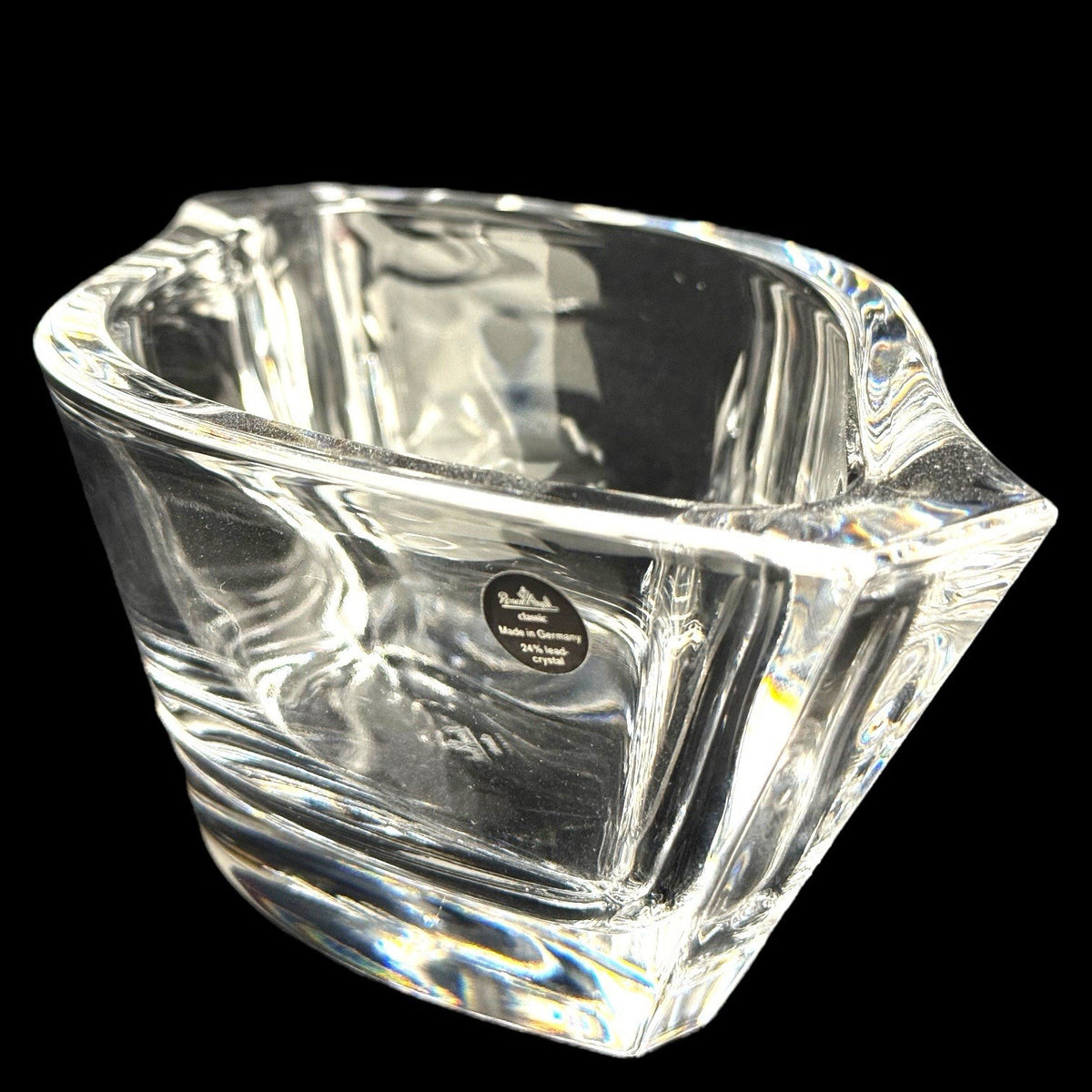 ROSENTHAL Classic Oval Bowl 11" Lead Crystal Germany Vintage 24% Heavy Cut