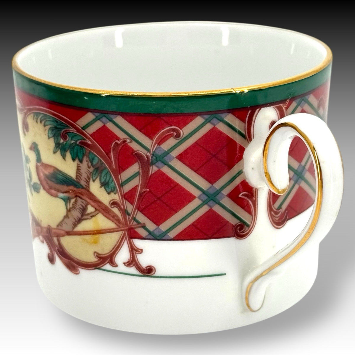 Noritake Royal Hunt 3930 Coffee Cups Saucer Set of 3+ Rabbit Pheasant Gold Trim