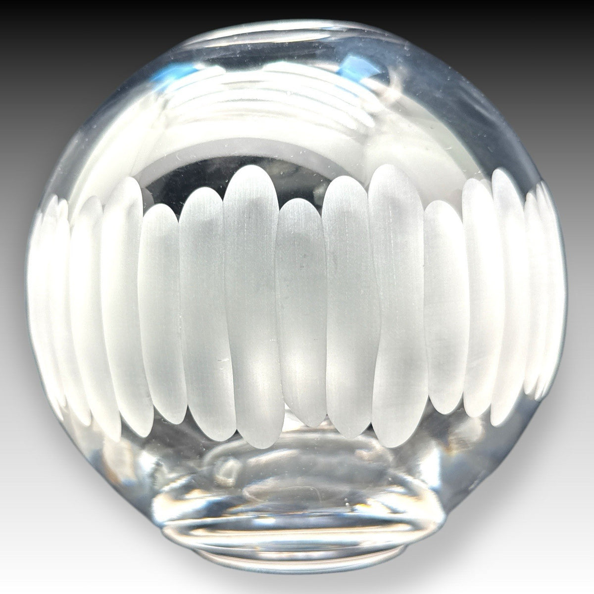 Marquis by Waterford 8” Round Etched Crystal Vase Poland Heavy 7 lbs