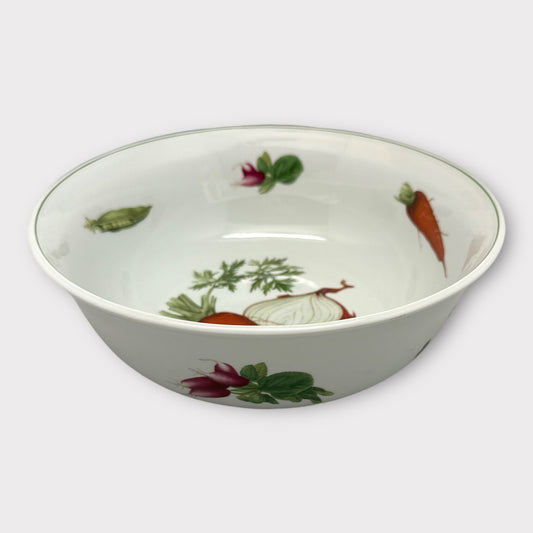 12.5” PHILLIPPE DESHOULIERES France Porcelain SERVING Bowl Vegetables Design