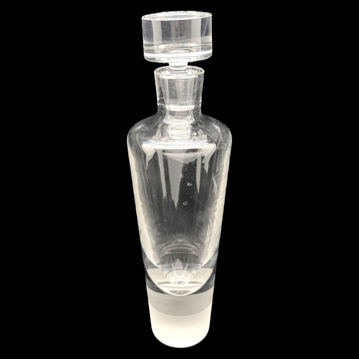 Vintage VERA WANG Decanter for Wedgwood ILLUSION Lead CRYSTAL Clear w/ Stopper