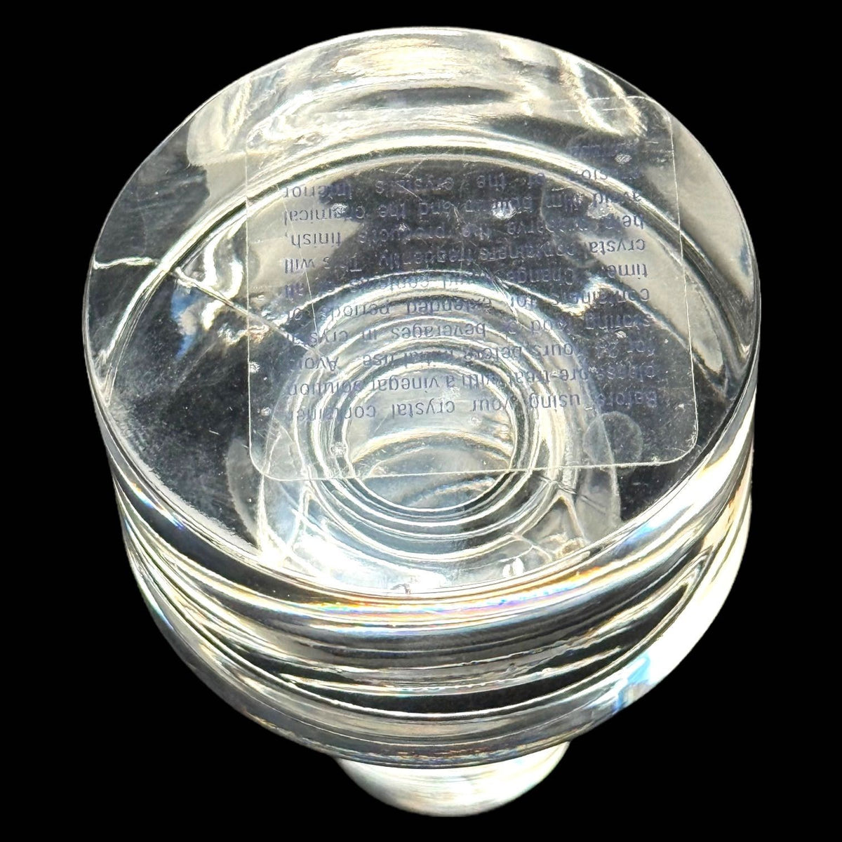 Vintage VERA WANG Decanter for Wedgwood ILLUSION Lead CRYSTAL Clear w/ Stopper