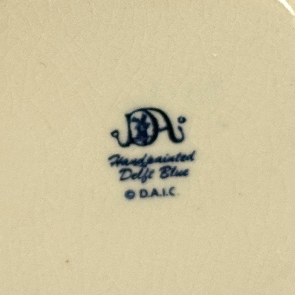 Hand Painted Delft Blue Wall Hanging Salt Box Windmill Wood Lid Vintage Rare