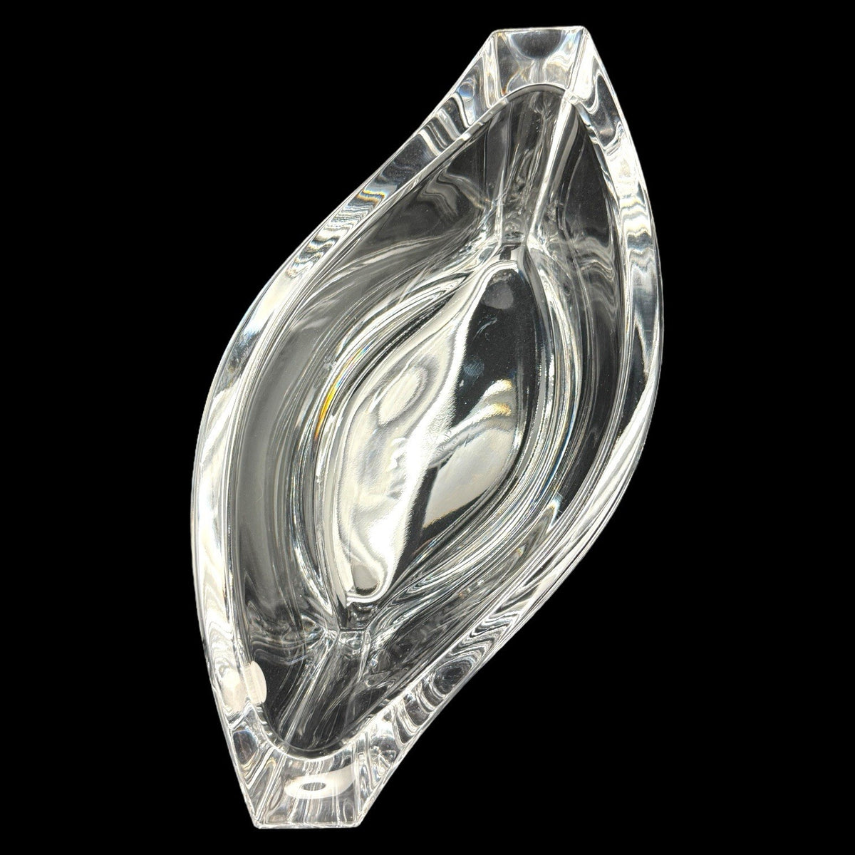 ROSENTHAL Classic Oval Bowl 11" Lead Crystal Germany Vintage 24% Heavy Cut
