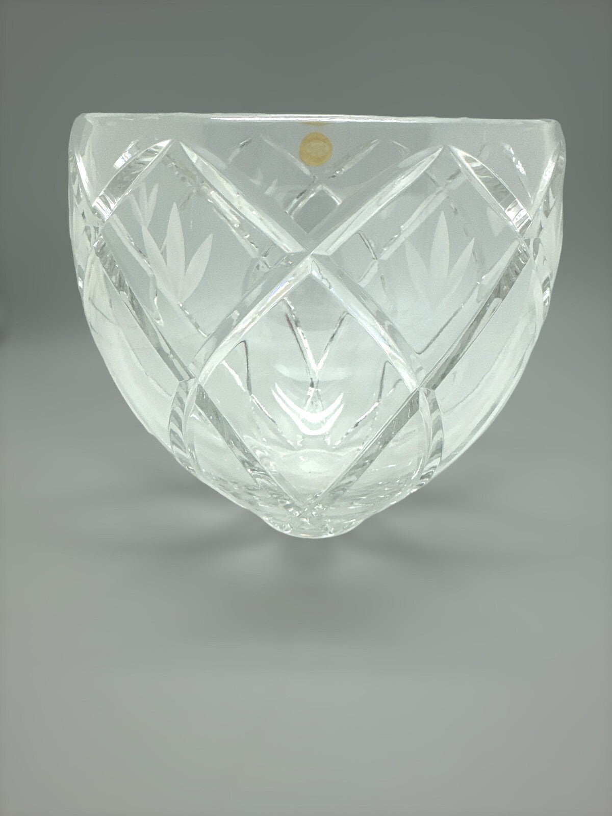 Vintage LENOX Crystal Console BOWL in SAVANNAH Pattern 7 x 7.5 EUC