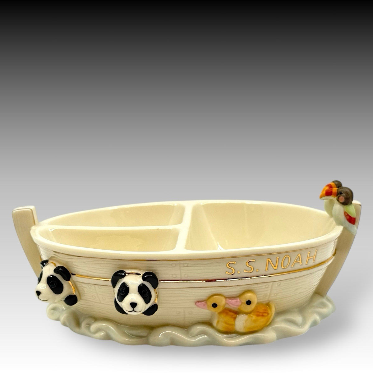 Lenox Noah's Ark Childrens Cup and Bowl Set Porcelain Animals SS Noah Gift