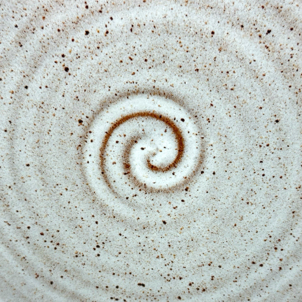 CATOCTIN Pottery Lewis Mill Jefferson Maryland Studio Plate 11" Brown Blue Swirl