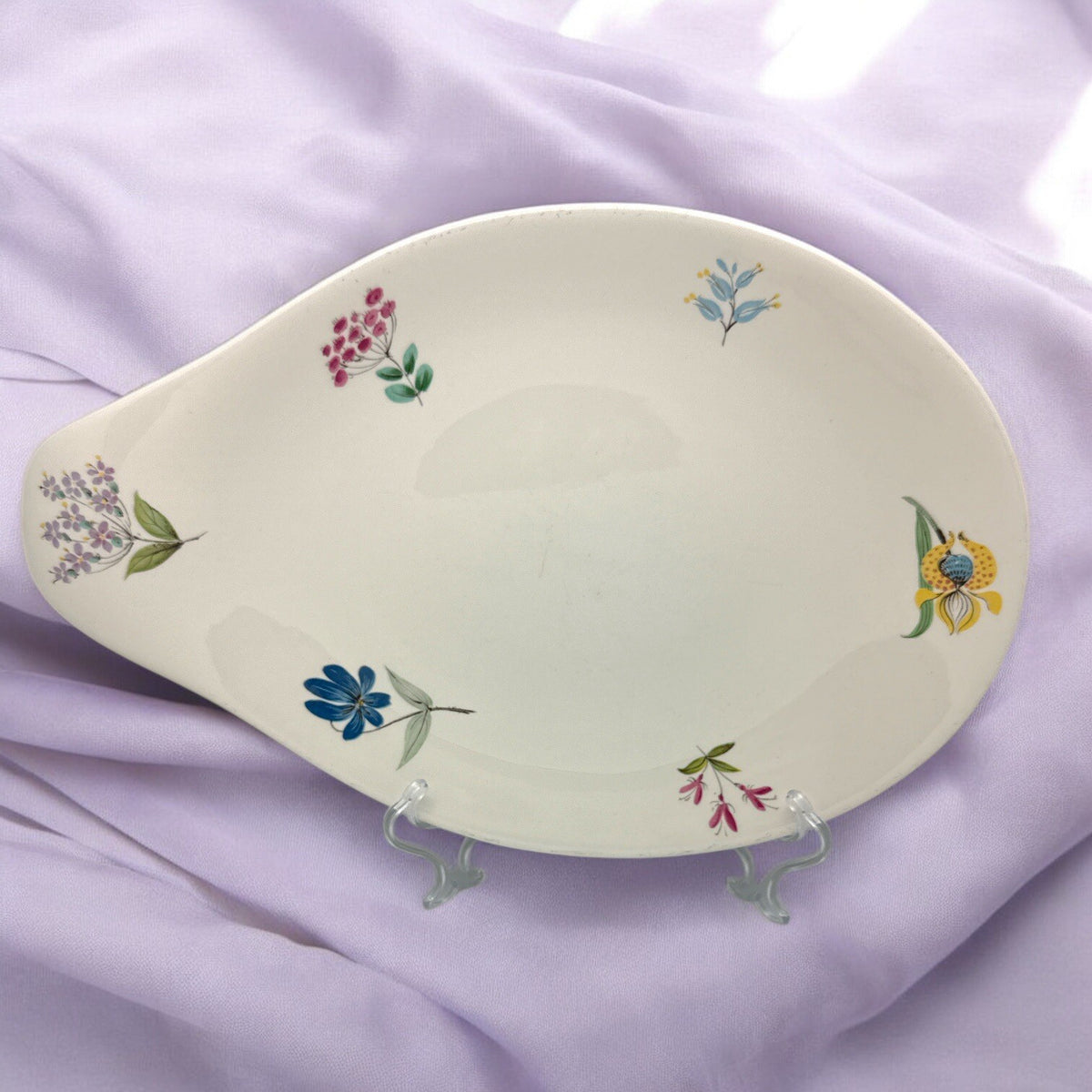HALL Eva Zeisel HALLCRAFT HALL BOUQUET Lugged SERVING PLATTER  (1952-1957)