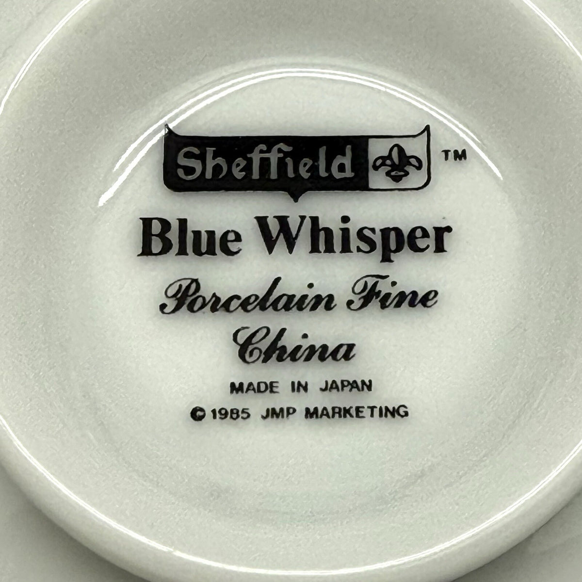 Set of 4 TEA COFFEE CUPS 8 oz Sheffield 1985 BLUE WHISPER Porcelain Fine China