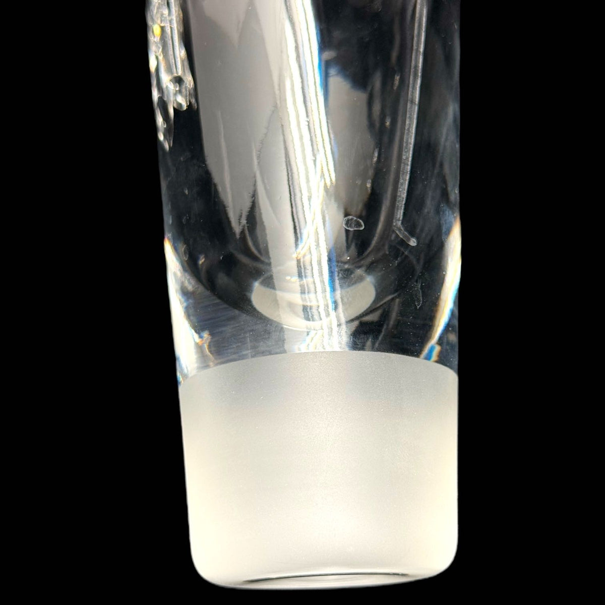Vintage VERA WANG Decanter for Wedgwood ILLUSION Lead CRYSTAL Clear w/ Stopper