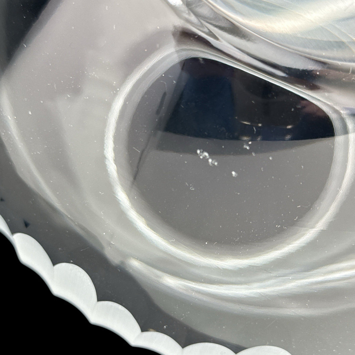 Marquis by Waterford 8” Round Etched Crystal Vase Poland Heavy 7 lbs