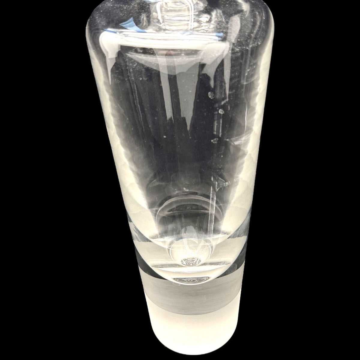Vintage VERA WANG Decanter for Wedgwood ILLUSION Lead CRYSTAL Clear w/ Stopper