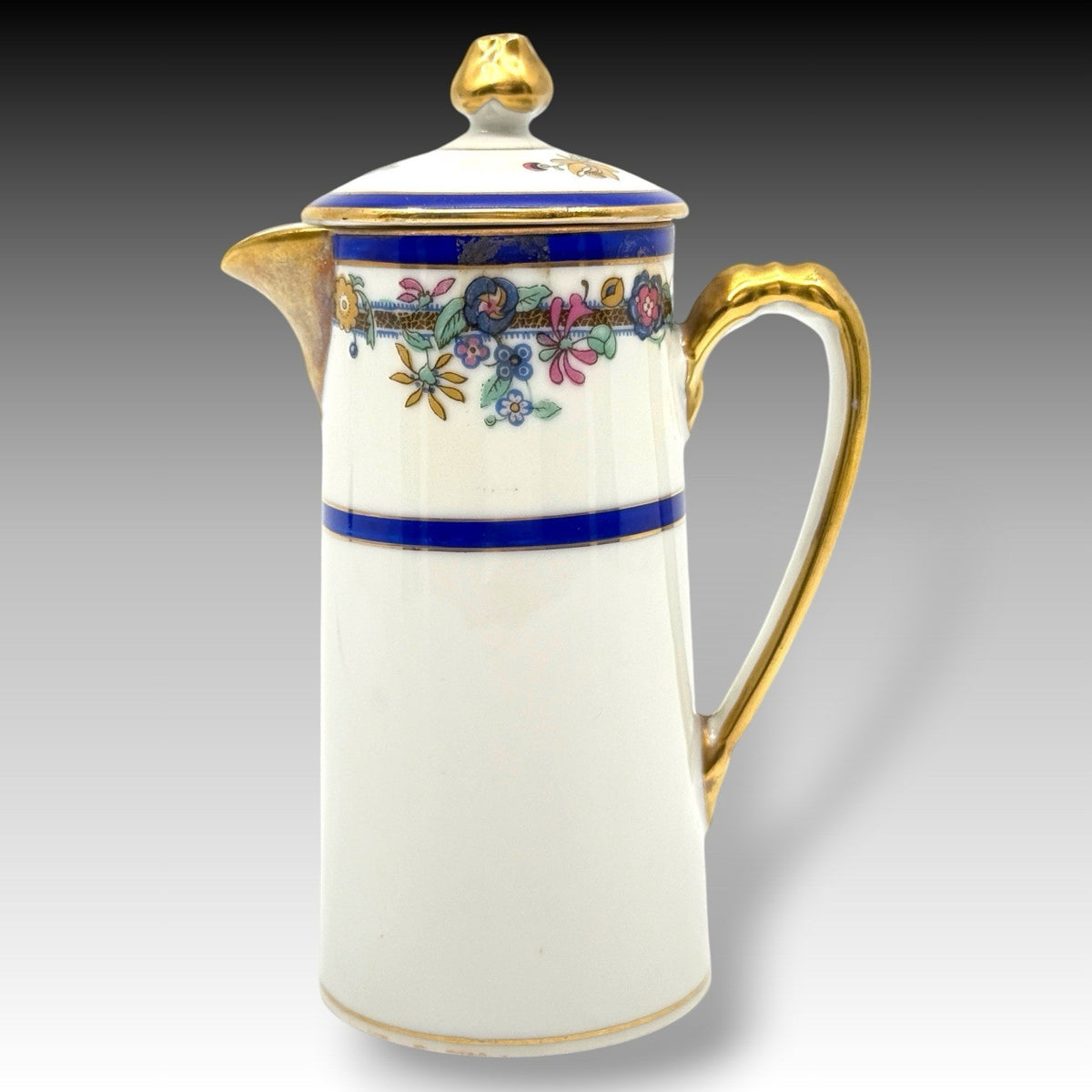 Charles Ahrenfeldt Limoges France Chocolate Pot J.E. Caldwell Philadelphia 5.75”
