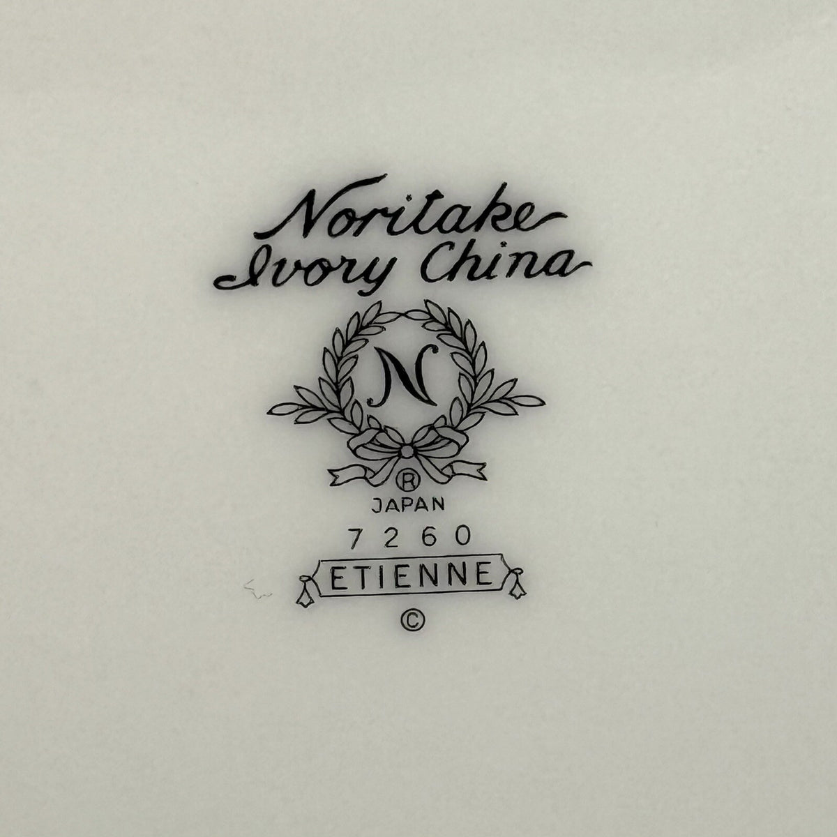 Set of 4 Noritake Ivory China ETIENNE 8 1/2" SALAD PLATES #7260 Japan