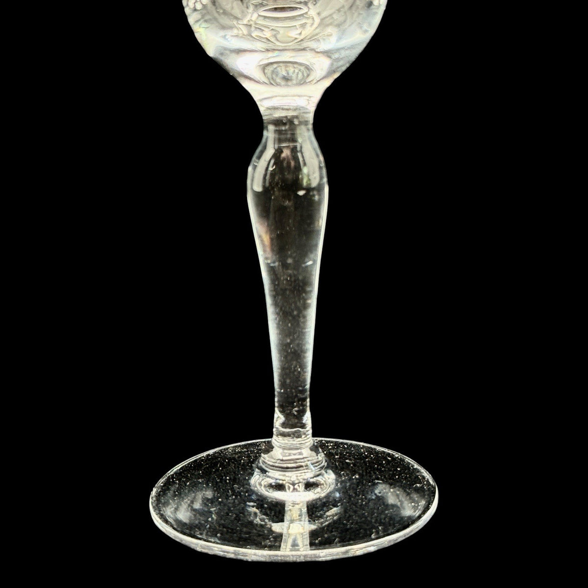 Morgantown Mayfair Stem Etched Crystal Water Wine Glasses Set Of 6 Art Deco 1930