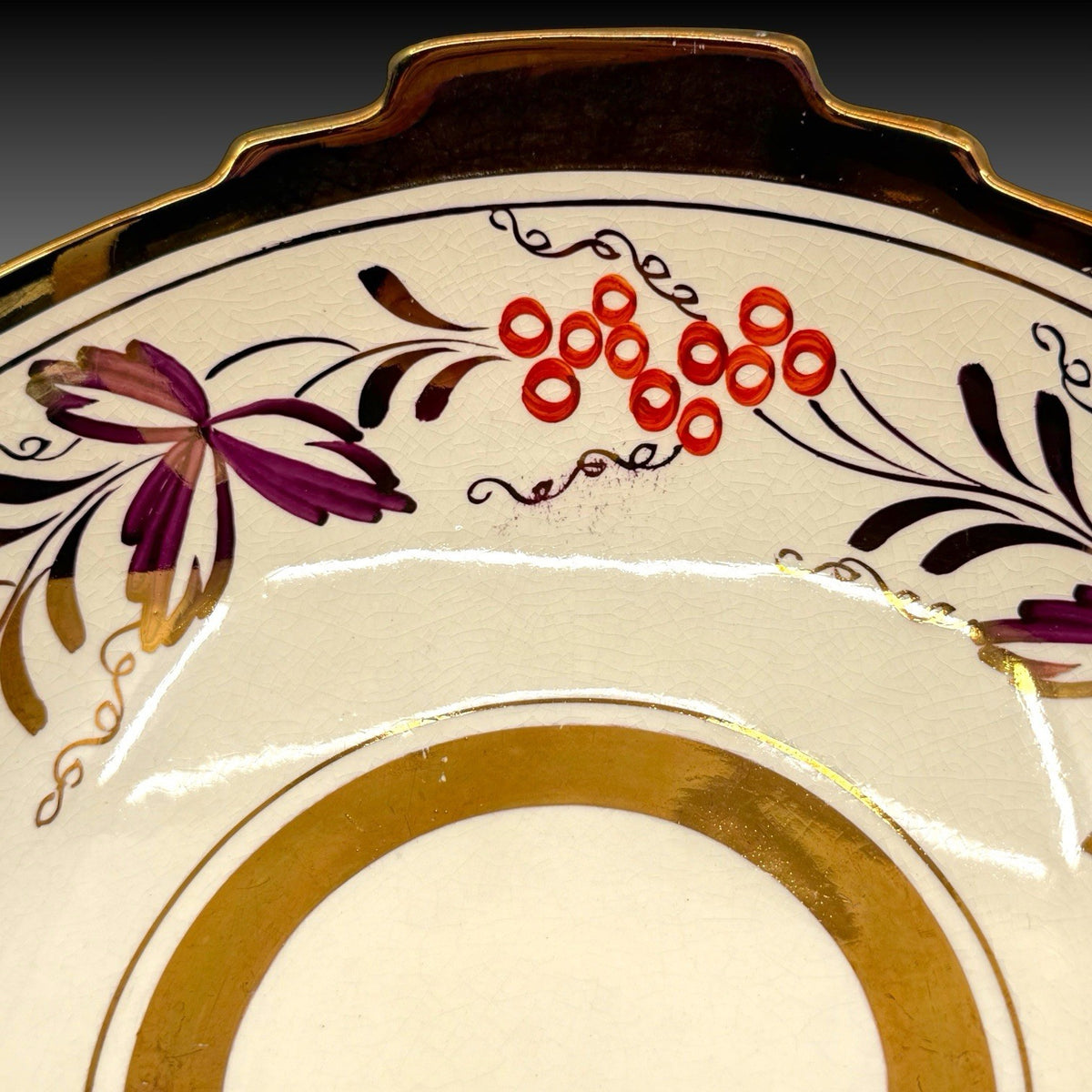 Gray's Pottery Hand Painted Lustreware Bowl, Art Deco Stoke Trent England 9 Inch