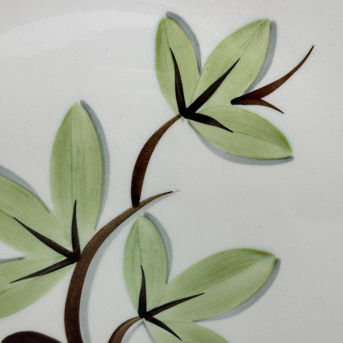 13.5” Vintage 1940s WOODLEAF by Continental Kilns Hand Painted SERVING PLATTER