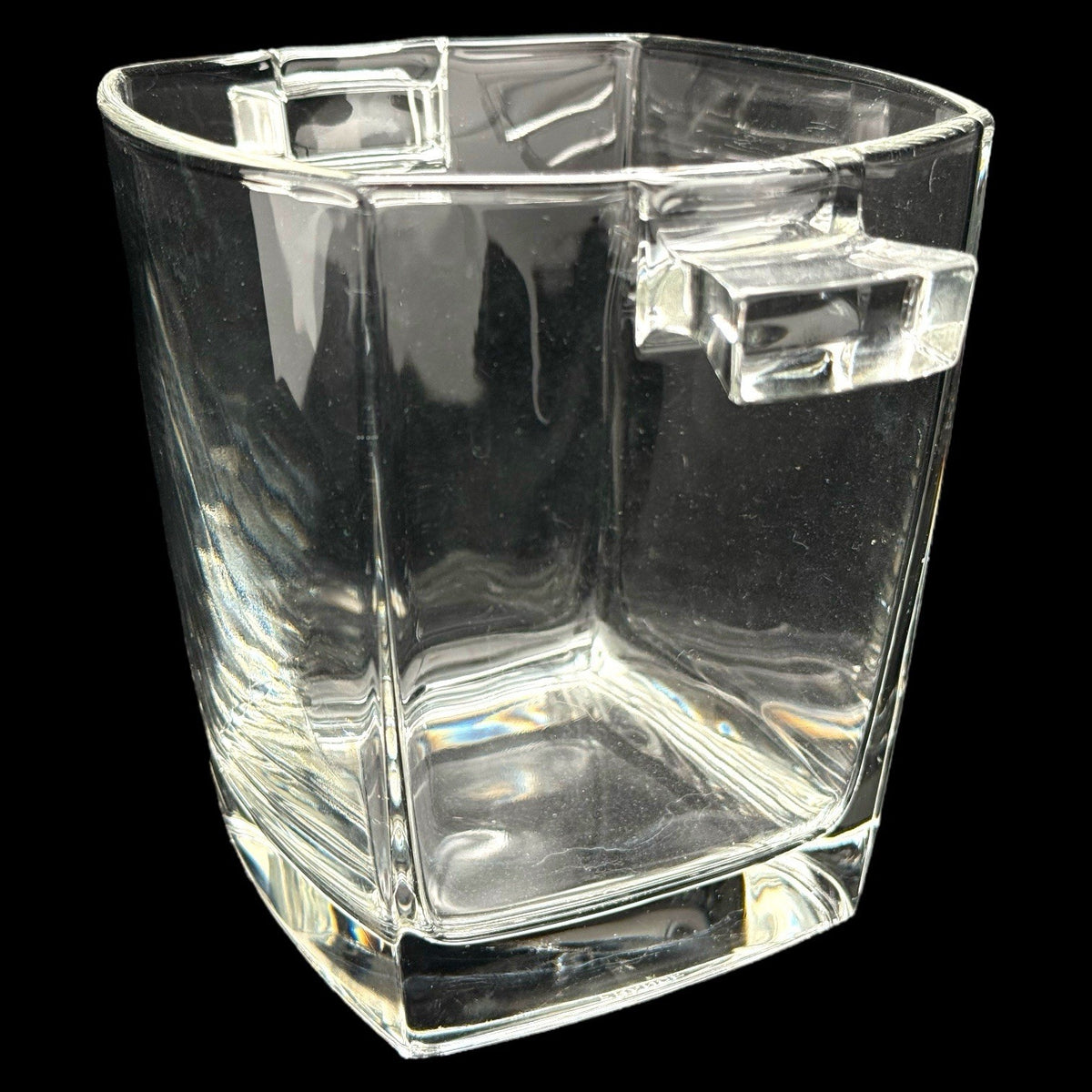 Vintage Luminarc Verrerie d’Arques Crystal Ice Bucket w/Handles France Barware