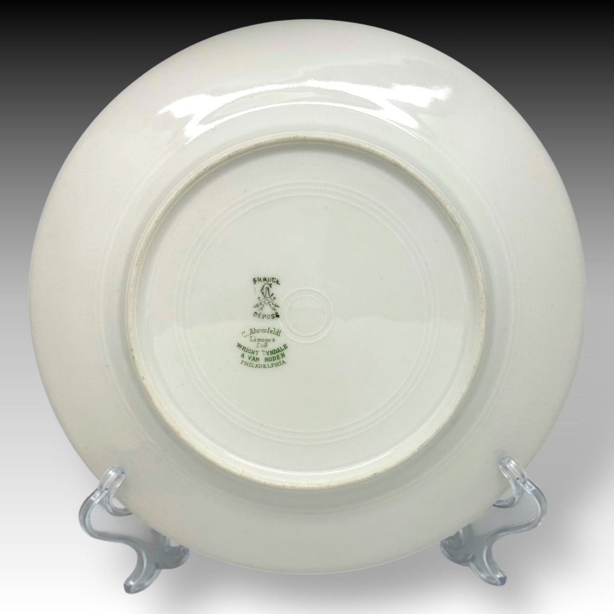 Trio of 8.5" Charles Ahrenfeldt Limoges Plates - Antique French Porcelain