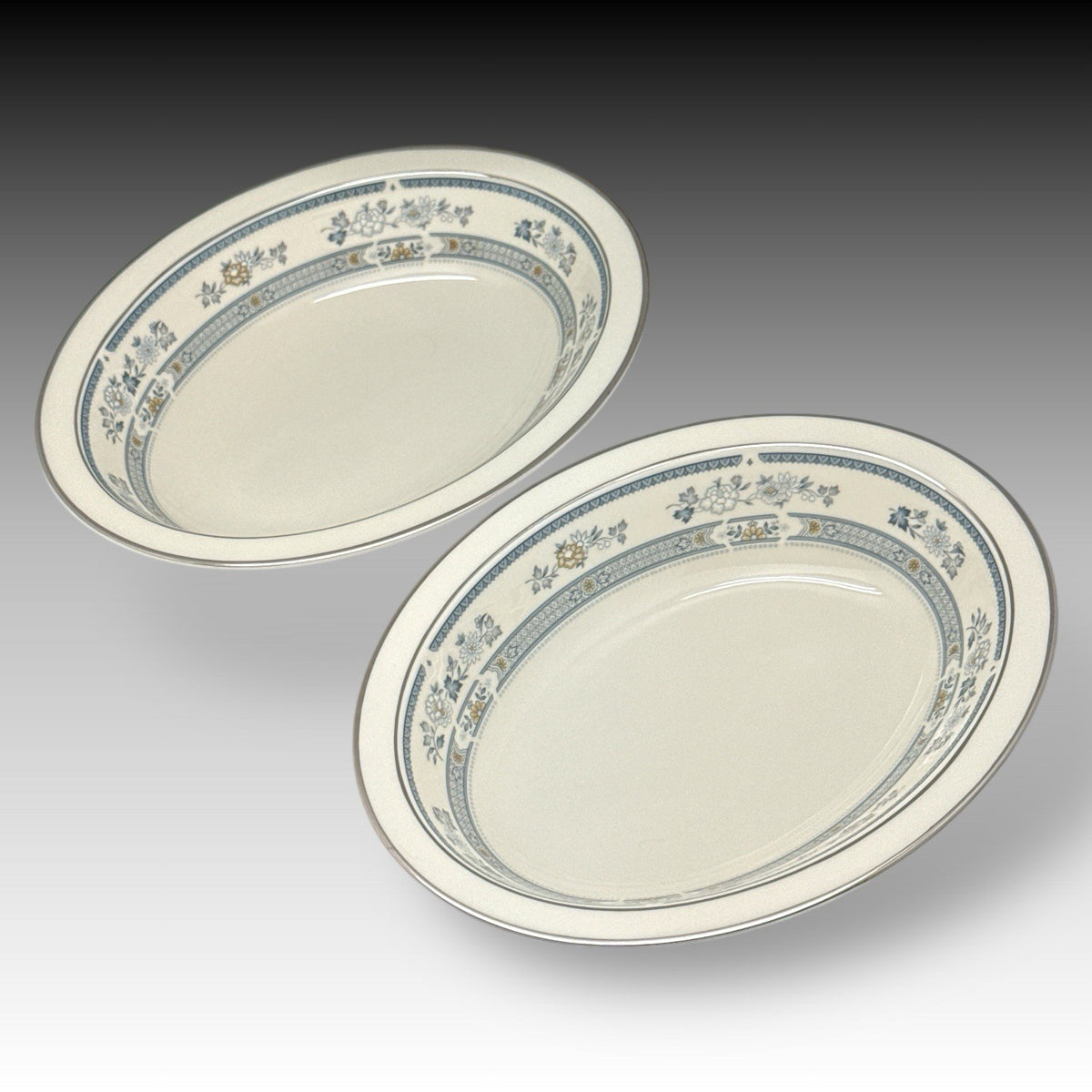 Minton PENROSE 2 Oval Vegetable Bowls FINE BONE CHINA England ROYAL DOULTON 1976